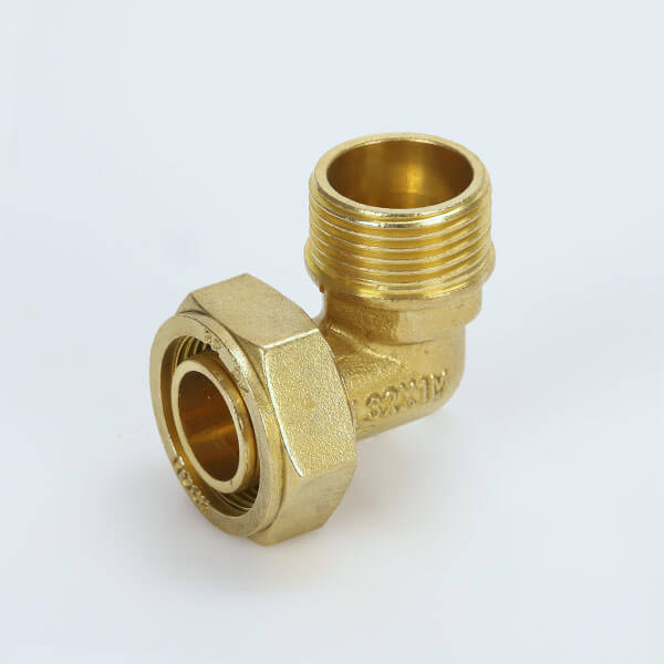 Brass PEX Pipe Fittings Hot Water Elbow Tee Brass PEX Compression Fittings