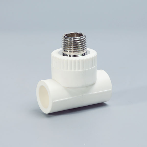 plumbing material ppr tee fitting water pipe ppr male threaded tee plastic brass male 3 ways connector