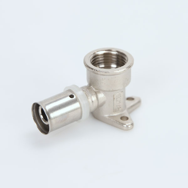 Brass Press Pipe Fitting Female Thread Drop Ear Elbow For Pex Al Pex Hot Water Floor Heating Pipes Female Seated Elbow